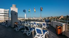 Dachterrasse mit Stadtblick