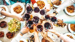 Wein und Pasta