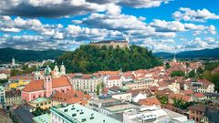 Ljubljana Blick auf die Stadt 