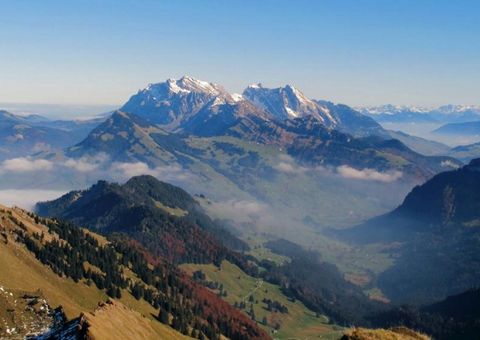 Aussicht auf Berge, Schweiz