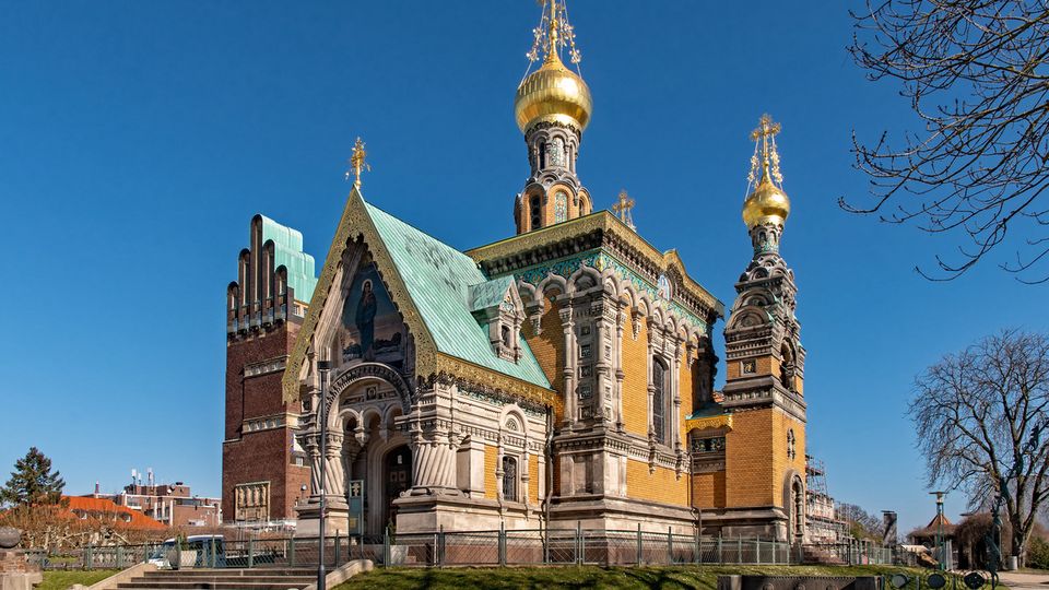 Darmstadt, russische Kapelle auf der Mathildenhöhe