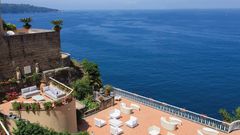 Blick auf das Meer am Hotel Corallo bei Sorrent in Italien