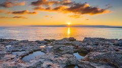 Akamas Kap bei Sonnenuntergang