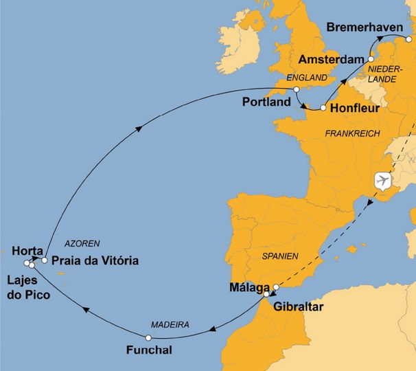 Ihre Reiseroute