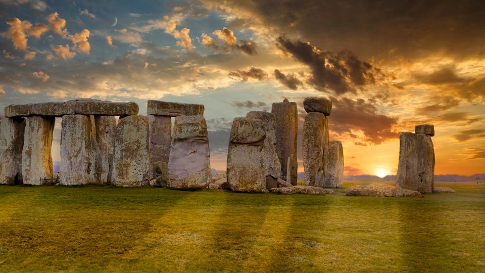 Stonehenge bei Sonnenuntergang