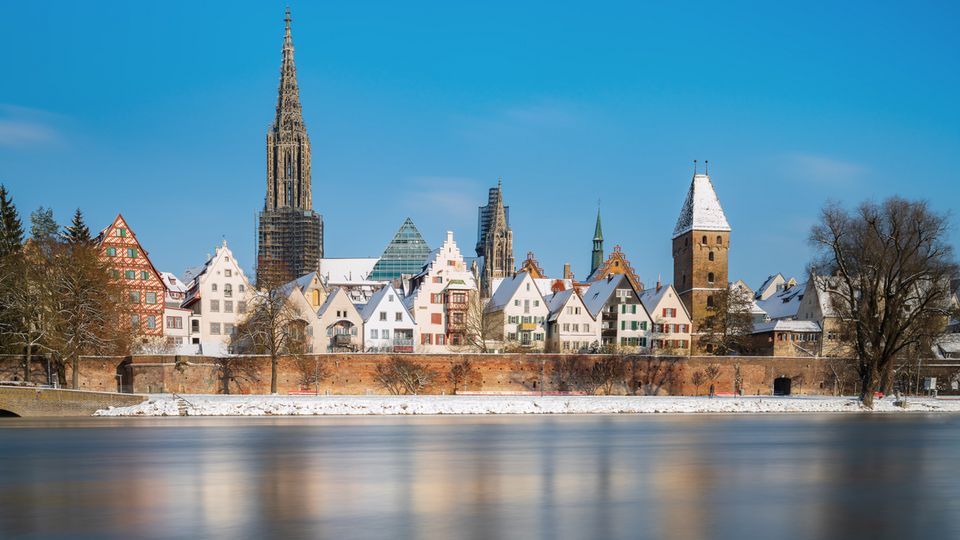 Ulm, Panorama im Winter