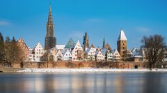 Ulm, Panorama im Winter