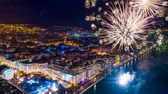 Aristoteles Platz in Thessaloniki an Silvester