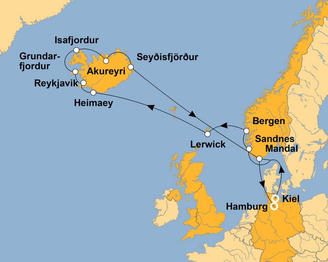 Ihre Reiseroute