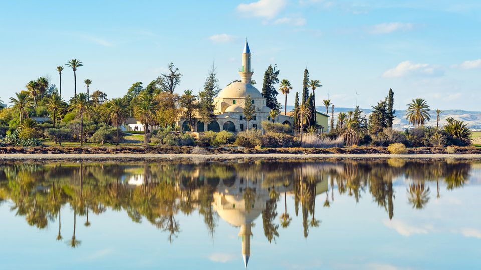 Hala Sultan Tekke Moschee am Salzsee von Larnaka