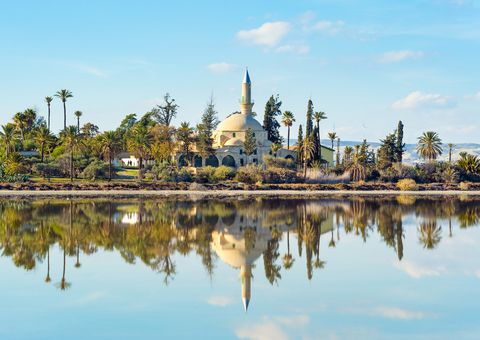 Hala Sultan Tekke Moschee am Salzsee von Larnaka