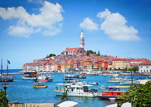 Rovinj vom Meer aus gesehen