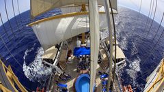 Royal Clipper, Mast mit gesetzten Segeln