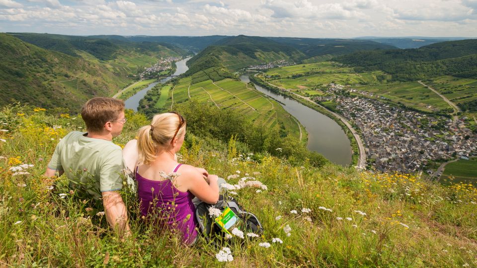 Panoramablick auf die Moselschleife