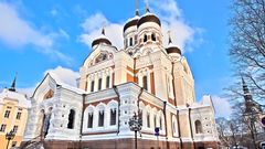 St. Alexander Nevsky Kathedrale in Tallinn im Winter