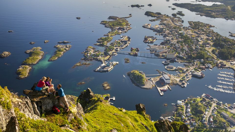 Blick ins Tal auf den Lofoten