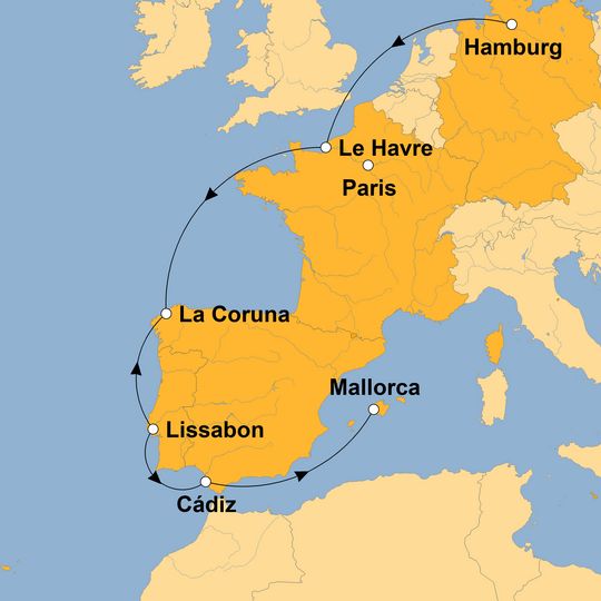 Ihre Reiseroute