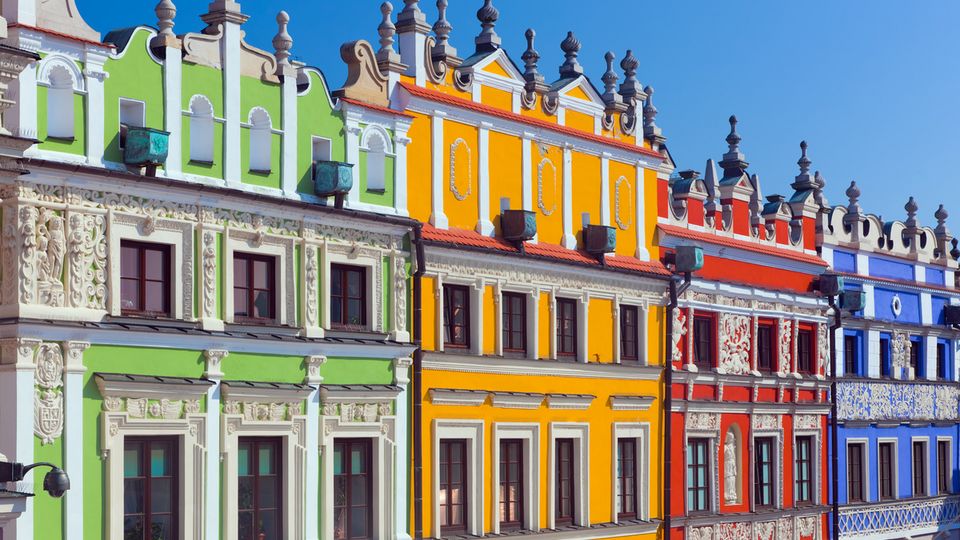 Zamosc Bunte Häuser