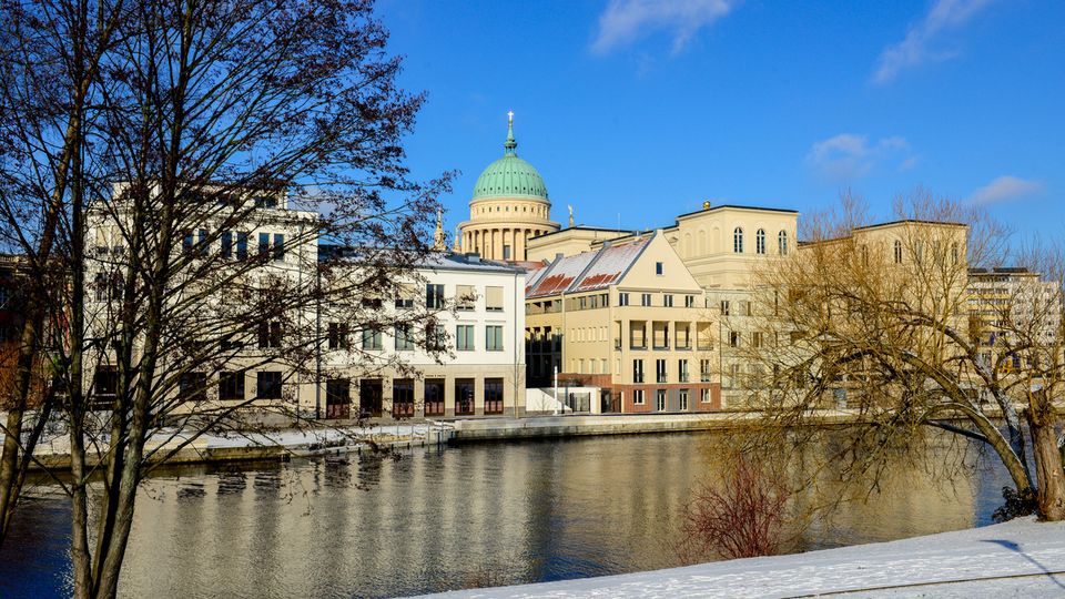 Hafelufer in Potsdam im Winter