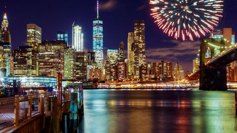 Feuerwerk über New York