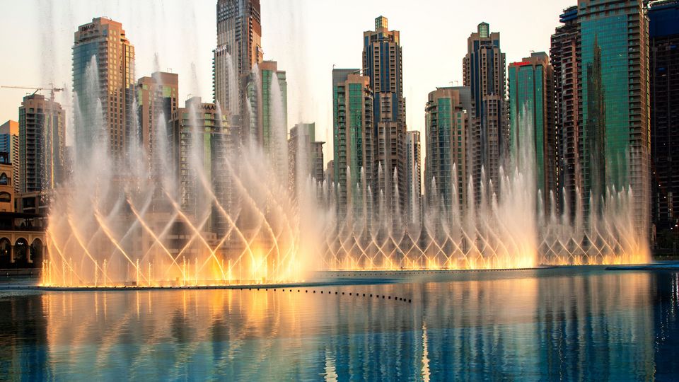 Fontänen der Dubai Mall