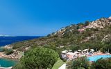Aussicht auf Natur und Meer am Hotel La Bisaccia in Sardinien, Italien