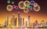 Feuerwerk über Dubai marina. UAE ©
