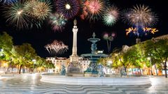 Feuerwerk über Lissabon