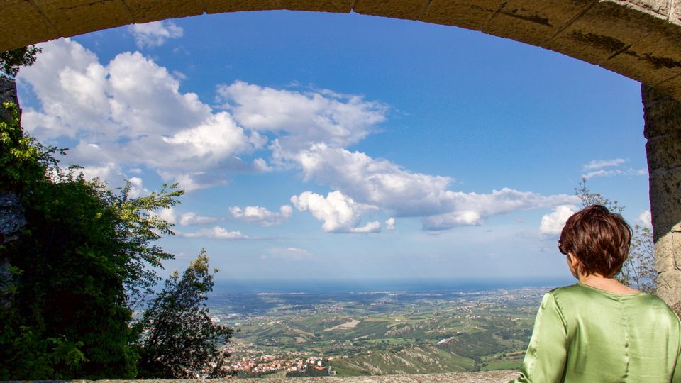Blick von San Marino auf die Emilia Romagna
