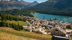 Blick auf St. Moritz  