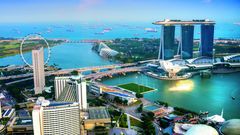 Blick auf Singapur