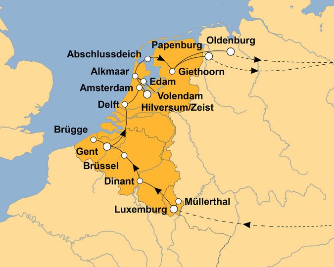 Ihre Reiseroute