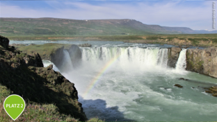 Wasserfall der Götter Godafoss auf Island