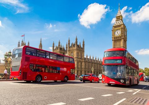 Auf der Westminster Bridge vor Big Ben, London