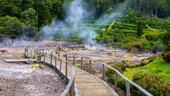 Heißen Quellen "Caldeiras" am Furnas See
