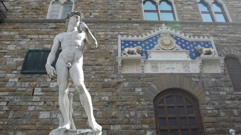 David vor Palazzo Veccio in Florenz