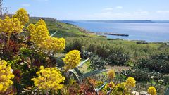 Blick von der Insel Gozo aufs Meer