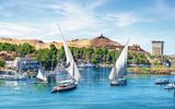 Nil mit Segelbooten bei Assuan