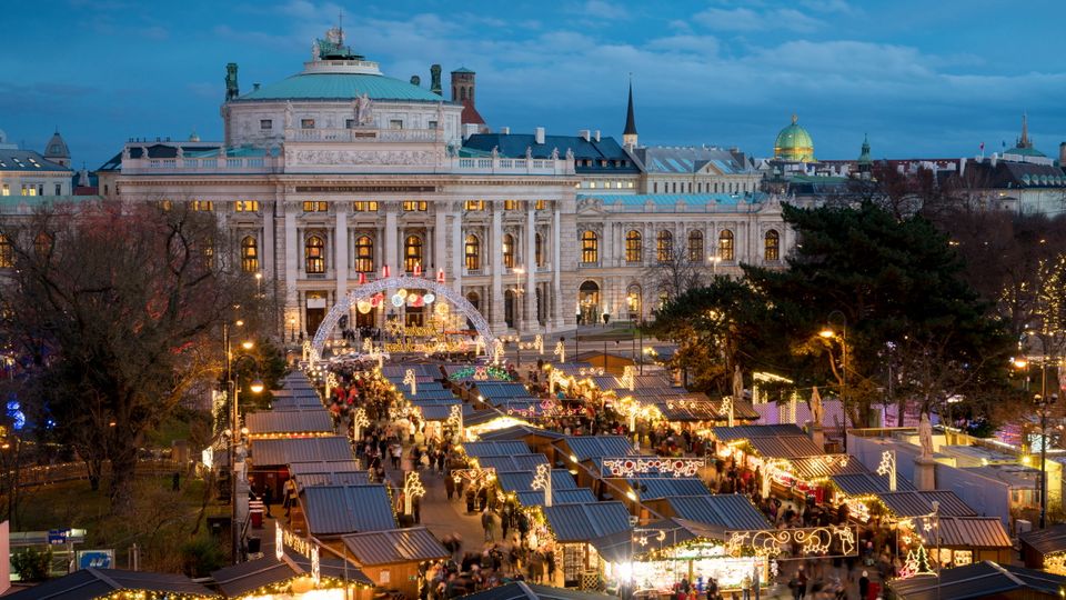 Wiener Weihnachtsmarkt nähe Burgtheater
