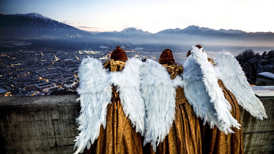 Weihnachtsengel über Innsbruck