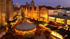 Osnabrück, Historischer Weihnachtsmarkt, abends