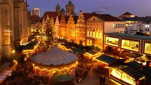 Osnabrück, Historischer Weihnachtsmarkt, abends