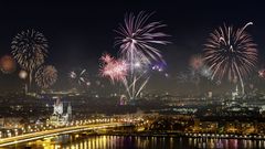 Feuerwerk über Wien