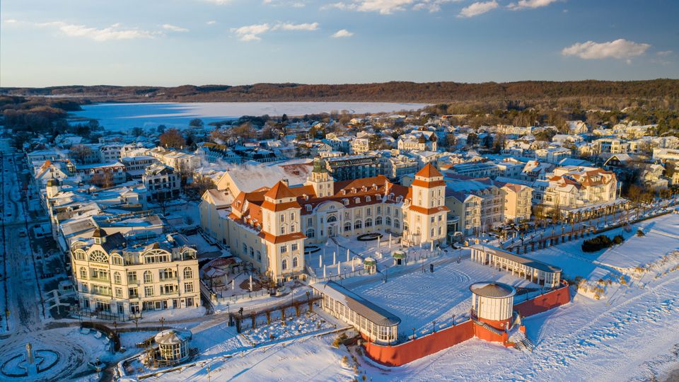 Stadt Binz im Winter