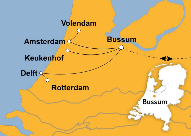 Tulpenbunt und Delfter Blau in Holland