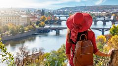Prag mit  Blick auf die Karlsbrücke