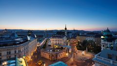 Blick auf das abendliche Wien
