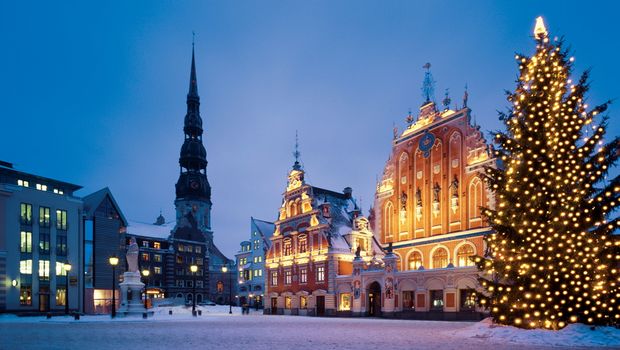 Weihnachten Altstadt Riga