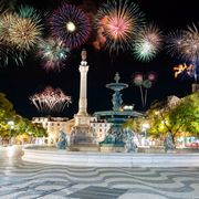 Feuerwerk über Lissabon