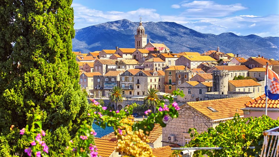 Blick auf Korcula